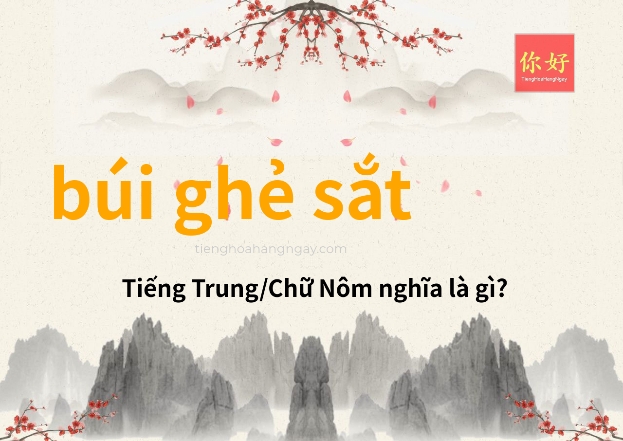 búi ghẻ sắt tiếng Trung là gì?